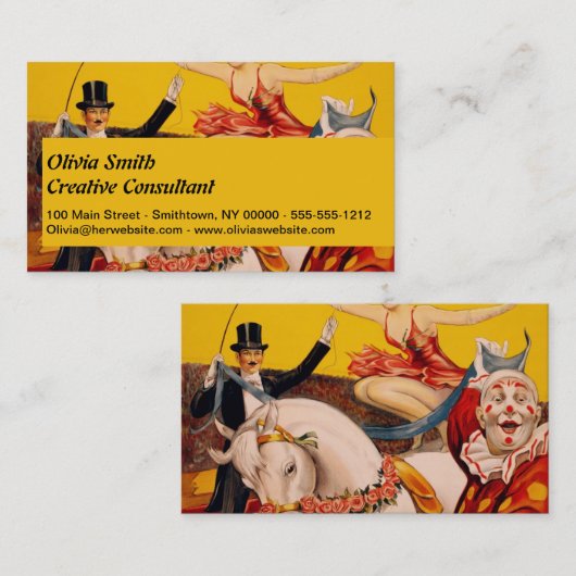 kleurrijk Circus Performer Poster Visitekaartje (Voorkant / Achterkant)