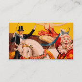  kleurrijk Circus Performer Poster Visitekaartje (Achterkant)