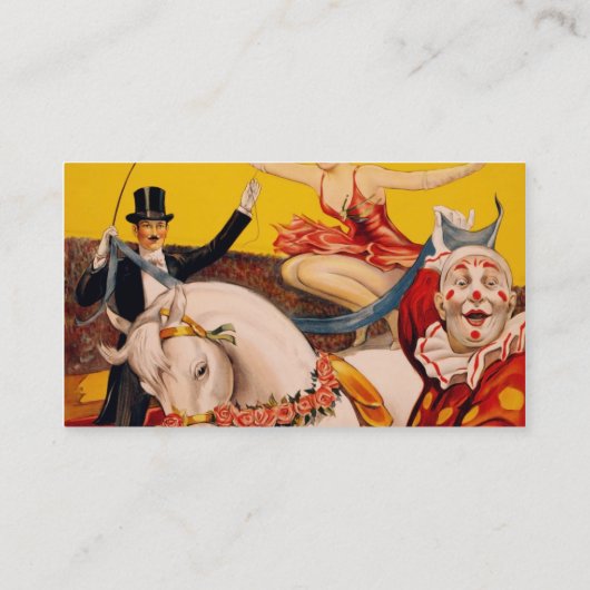  kleurrijk Circus Performer Poster Visitekaartje (Achterkant)