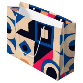 kleurrijk cirkel geometrisch patroon groot cadeauzakje