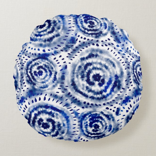 Kleurrijk cirkelkussenontwerp  rond kussen (Voorkant)