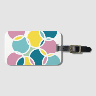 Kleurrijk Cirkelontwerp – Leuke Geometrische Print Bagagelabel