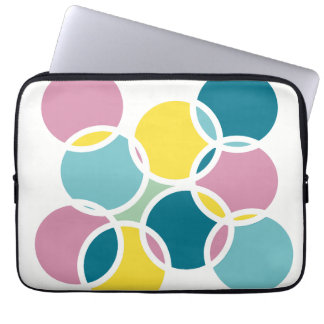 Kleurrijk Cirkelontwerp – Leuke Geometrische Print Laptop Sleeve