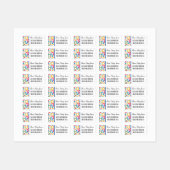 Kleurrijk Cirkelpatroon Moderne Naam Labels (Vel)