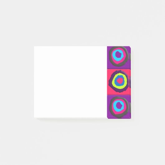 Kleurrijk Cirkelpatroon Post-it® Notes (Voorkant)
