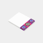 Kleurrijk Cirkelpatroon Post-it® Notes (Schuin)