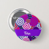 Kleurrijk cirkelpatroon ronde button 5,7 cm (Voorkant /achterkant)