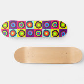 Kleurrijk Cirkelpatroon Skateboard (Horizontaal)