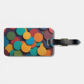 Kleurrijk cirkels ontwerp bagagelabel (Achterkant horizontaal)