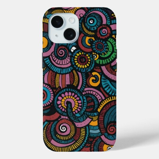 Kleurrijk cirkelvormig iPhone-hoesje patroon Case-Mate iPhone Case (Achterkant)