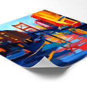 Kleurrijk City poster met Bridge (Hoek)