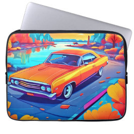 Kleurrijk Classic Ride Design Laptop Sleeve