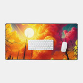 Kleurrijk cloudontwerp bureaumat (Keyboard & Muis)