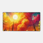 Kleurrijk cloudontwerp bureaumat (Voorkant)