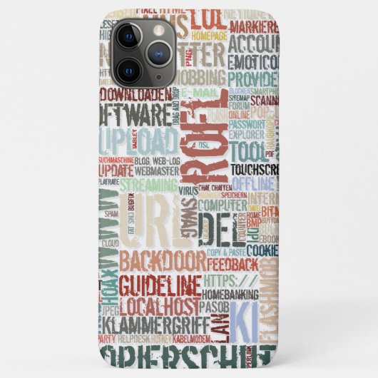 Kleurrijk computerwoordenboek Case-Mate iPhone case (Achterkant)