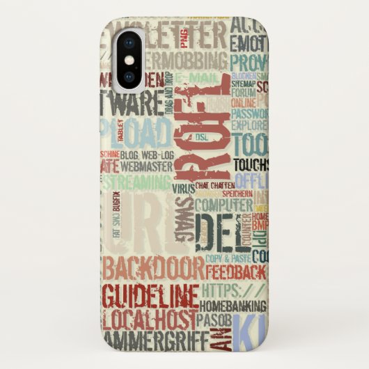 Kleurrijk computerwoordenboek Case-Mate iPhone case (Achterkant)