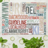 Kleurrijk computerwoordenboek theedoek (Gevouwen)