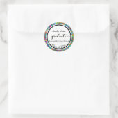 Kleurrijk Confetti Afstudeerfeest 3 Ronde Sticker (Tas)