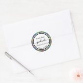 Kleurrijk Confetti Afstudeerfeest 3 Ronde Sticker (Envelop)