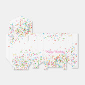 Kleurrijk confetti bedankdoosjes (Uitgevouwen)