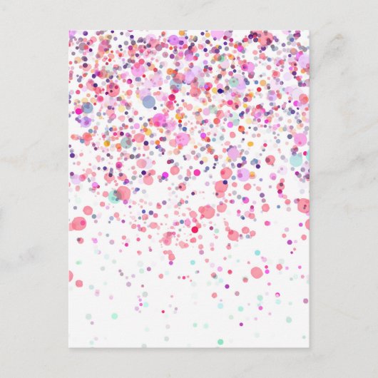 Kleurrijk Confetti Blank aangepast voor elke geleg Briefkaart (Voorkant)