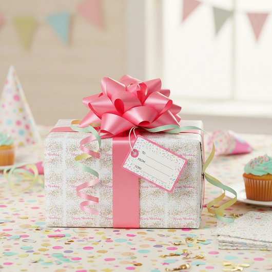 Kleurrijk confetti cadeaupapier