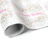 Kleurrijk confetti cadeaupapier (Rol Hoek)