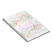 Kleurrijk confetti compositie notitieboek (Rechterzijde)