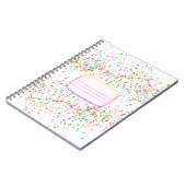 Kleurrijk confetti compositie notitieboek (Linkerzijde)