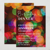 Kleurrijk Confetti Diner 76ste verjaardag Kaart (Voorkant / Achterkant)