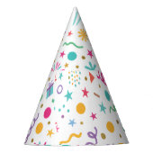 Kleurrijk Confetti Feest Feesthoedjes (Voorkant)
