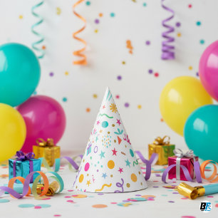 Kleurrijk Confetti Feest Feesthoedjes