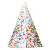 Kleurrijk confetti feesthoedjes (Achterkant)