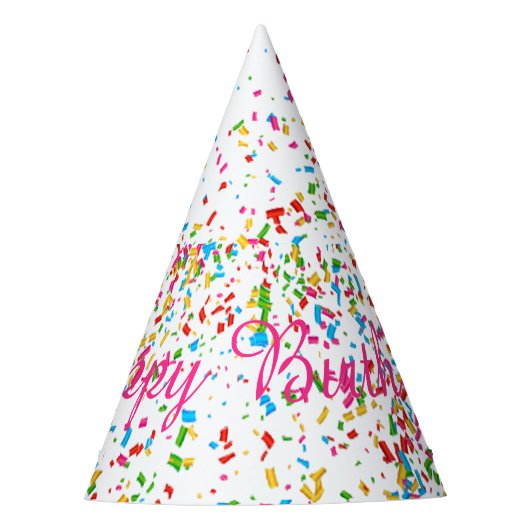 Kleurrijk confetti feesthoedjes (Voorkant)