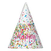 Kleurrijk confetti feesthoedjes (Links)