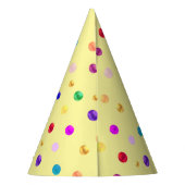 Kleurrijk confetti feesthoedjes (Achterkant)