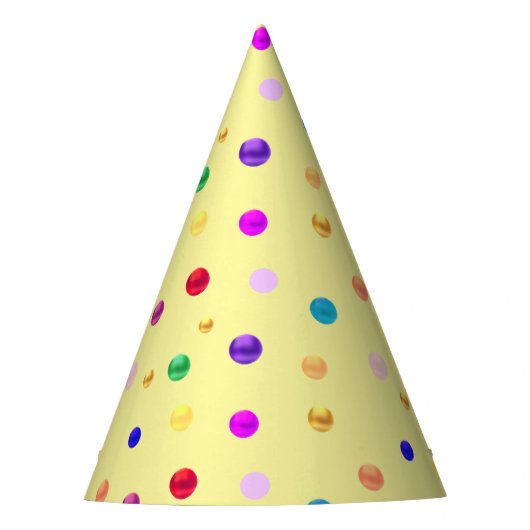 Kleurrijk confetti feesthoedjes (Voorkant)