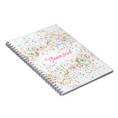 Kleurrijk confetti notitieboek (Rechterzijde)