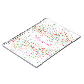 Kleurrijk confetti notitieboek (Linkerzijde)