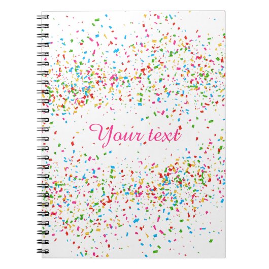Kleurrijk confetti notitieboek (Voorkant)