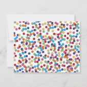 Kleurrijk Confetti Notitiekaartje (Achterkant)