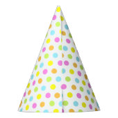 Kleurrijk confetti op wit feesthoedjes (Achterkant)