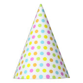 Kleurrijk confetti op wit feesthoedjes (Voorkant)