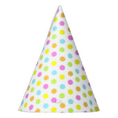 Kleurrijk confetti op wit feesthoedjes (Links)
