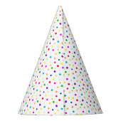 Kleurrijk confetti op wit feesthoedjes (Achterkant)