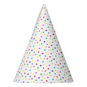 Kleurrijk confetti op wit feesthoedjes (Links)