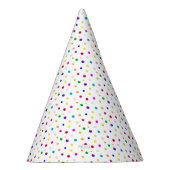 Kleurrijk confetti op wit feesthoedjes (Rechts)