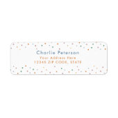Kleurrijk Confetti Retouradres Label (Voorkant)