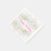Kleurrijk confetti servet (Hoek)