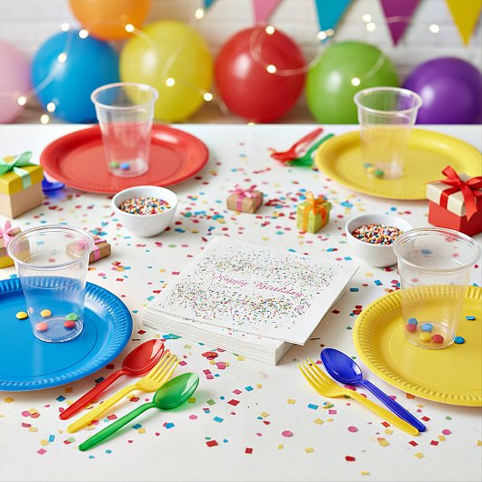 Kleurrijk confetti servet